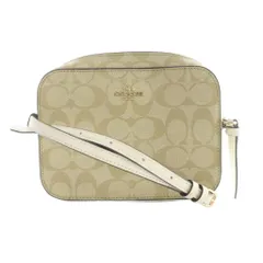 コーチ COACH 91677 ショルダーバッグ カメラバッグ シグネチャー ロゴ PVC レザー ベージュ ■GY17 /MQ