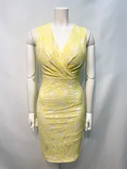 2441 IMPERIAL キャバクラ　ドレス　総レース　ノースリーブ　ミディ　タイト　キャバドレス　S