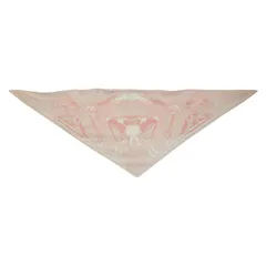 エルメス ポワントゥ caleche elastique ピンク ホワイト シルク レディース HERMES【1-0260006】