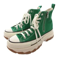 コンバース CONVERSE 美品 TREKWAVE Z HI トレックウェーブ オールスター 厚底スニーカー シューズ 27 緑 グリーン /YJ ■GY62