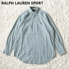 RALPH LAUREN SPORT ボタンダウンシャツ ロゴ M グリーン