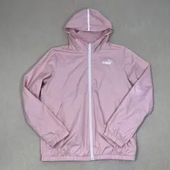 プーマ ナイロンパーカー レディース L ピンクベージュ フード付き 軽量 PUMA ウィンドブレーカー