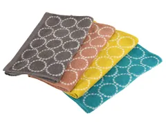 Kosugizen 日毎に (ひごとに) タオル フェイスタオル 北欧調イハナ 4色各1枚入 34×80? 普段使いにほどよいボリューム感 4枚セット ASV-2601-4koe