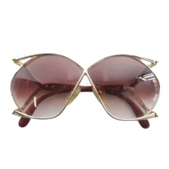 クリスチャンディオール Christian Dior ヴィンテージ 眼鏡 サングラス メタルフレーム グラデーション ロゴ 67□03 ボルドー ゴールド色 2056 45 /XZ ■GY18