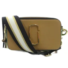 マークジェイコブス MARC JACOBS スナップショット ショルダーバッグ PVC ロゴ ベージュ 緑 グリーン /JS ■GY18