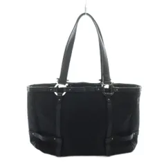 サルヴァトーレフェラガモ Salvatore Ferragamo トートバッグ ハンド AU-21/7859 キャンバス レザー ガンチーニ ロゴ 黒 ブラック ■GY18 /MQ