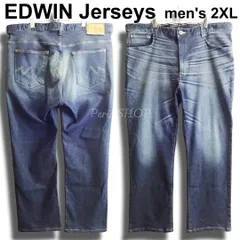 EDWIN　エドウィン　JERSEYS ER003　3XL（約110cm　W43相当）　ストレートデニム　ハイストレッチ　濃紺　日本製　ビッグサイズ　ジャージーズ　メンズ