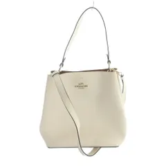 コーチ COACH 91122 モリーバケットバッグ ハンド ショルダー 2WAY レザー ロゴ 白 ホワイト ■GY38 /MQ