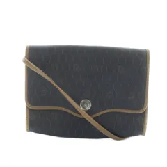 クリスチャンディオール Christian Dior ハニカム ショルダーバッグ 斜めがけ ロゴ PVC レザー 茶 ブラウン ■GY11 /MQ ■OH