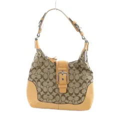 コーチ COACH 6824 ワンショルダーバッグ ハンドバッグ ロゴ キャンバス レザー 茶 ブラウン ■GY18 /MQ