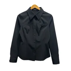 フォクシーニューヨーク FOXEY NEW YORK シャツ 長袖 無地 16519-SHS0316 40 黒 ブラック レディースのサムネイル