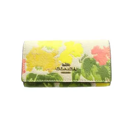 コーチ COACH キーケース キーリング 6連 総柄 レザー マルチカラー ■GY18 /MQ