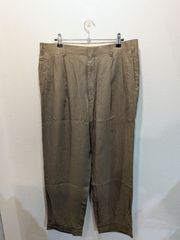 美品　90s　USA製　Brooks Brothers　ブルックスブラザーズ　スラックス　トラウザーズ　リネン　オリーブ　カーキ　2タック
