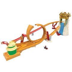 핫 휠 (Hot Wheels) 더 슈퍼 마리오 브라더스 영화 정글 왕국 레이스 (마리오 카트 1 대 포함) [미니카] [플레이 세트] [5 세 ~] [선물] HMK49