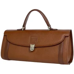 バーバリーズ Burberrys ロゴ ハンドバッグ 裏地チェック レザー ブラウン レディース 【中古】