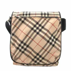 バーバリーブルーレーベル BURBERRY BLUE LABEL ミニショルダーバッグ サコッシュ ノバチェック ベージュ 黒 ブラック 赤 レッド ■GY11
