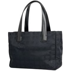 シャネル CHANEL ニュートラベルライン トートPM ココマーク ハンドバッグ ナイロンジャガード ブラック A20457 レディース 【中古】