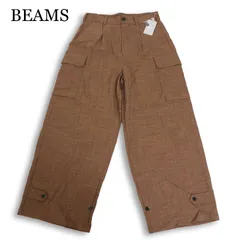 【新品 23SS】 BEAMS LIGHTS ビームス ライツ 春夏 ライトウェイト ディーププリーツ ワイド ミリタリー パンツ Sz.M メンズのサムネイル