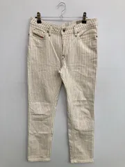 DIESEL ディーゼル デニムパンツ 25 アイボリー フルレングス ストライプ柄 スキニー・タイト テーパード レギュラー リジッド・ワンウォッシュ