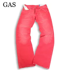 GAS ガス 通年 ヴィンテージ加工★ 5ポケット ブーツカット カラー デニム パンツ ジーンズ Sz.31 メンズのサムネイル