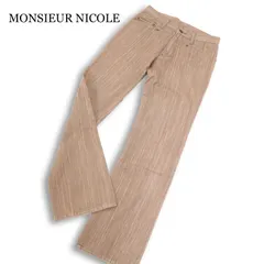Y2K 00s★ MONSIEUR NICOLE ムッシュ ニコル 通年 ブーツカット★ ストライプ デニム パンツ ジーンズ Sz.44　メンズのサムネイル