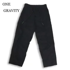 24SS★ ONE GRAVITY ワングラビティ サザビーリーグ 通年★ ワイド テーパード イージー パンツ Sz.M メンズ 黒 定価4.1万のサムネイル