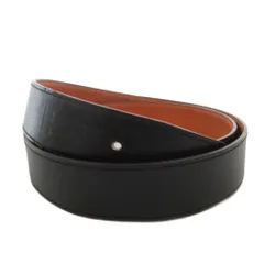 エルメス HERMES レザーベルト 95 C AA 150 黒 ブラック 茶 ブラウン /FF ■GY19