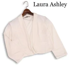 Laura Ashley ローラアシュレイ 春夏★ ショールカラー ボレロ カーディガン Sz.M レディースのサムネイル