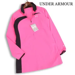 【新品 未使用】 UNDER ARMOUR アンダーアーマー 通年★ 長袖 ハーフジップ シャツ Sz.MD レディース ピンク ゴルフ