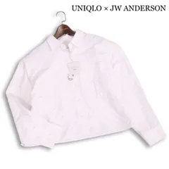 新品 25SS★ UNIQLO × JW ANDERSON ユニクロ JWアンダーソン 長袖 オックスフォード シャツ Sz.XL レディース 白 大きい