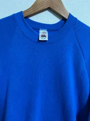 USA製 XL 無地 FRUIT OF THE LOOM ビンテージスウェット ブルー 肉厚