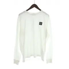 ストーンアイランド STONE ISLAND 771522713 クルーネック ロングスリーブ Tシャツ 長袖 ロゴ M 白 ホワイト ■GY18 /MQ