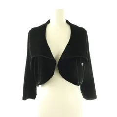 ベロアノワール バイ フォクシー ニューヨーク VELOUR NOIR by FOXEY NEW YORK カーディガン ショート丈 L 黒 ブラック /LP■ECD002