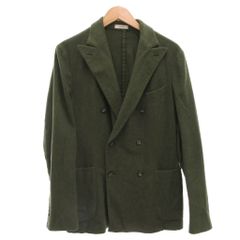 ボリオリ BOGLIOLI K.JACKET テーラードジャケット ブレザー ダブル ウール 48 緑 グリーン /FF ■ECD002