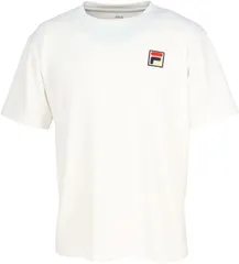 フィラ FILA テニス ゲームシャツ メンズ 男性 大人 半袖 Tシャツ トップス ウェア ロゴ ワンポイント 大きいワッペン 定番 部活動 クラブ サークル スクール 練習 試合  EM0264 20Z ネイビー