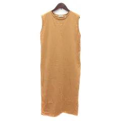 ニコアンド Niko and.. BASIC ワンピース ロング ノースリーブ M ベージュ /MN