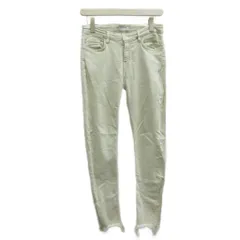 ザラウーマン ZARA WOMAN デニム ジーンズ 36 ベージュ 無地 スキニー 切りっぱなし裾 フルレングス /PP ■GY61