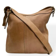 良品　COACH コーチ　ショルダーバッグ　オールレザー　ブラウン　斜め掛け