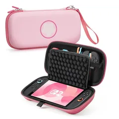 【2025 に登場した、最も強力な保護ケース】ケース対応機種 Switch 2, スイッチ2ケース 収納バッグ, 画面保護のためのドット付きハニカムパネル 防塵 防水 耐衝撃 大容量 ゲームカード10枚コントローラー/カード/ドック/ケーブル 持ち運び便利 0