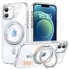 iPhone 12 / 12 Pro 用 ケース Magsafe対応 360°回転スタンド ワイヤレス充電 アイフォン12 / 12プロ 携帯ケース リング マグネット 縦横多角度 対応 カバー Uovon アイホン12 / 12プロ スマホケース 車載ホ 1