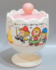 水森亜土　食器　高密封パック　レンジパック　平成レトロ　激レア 水森亜土 レンジパック 猫のイラスト入り蓋付きカップ 食器 保存容器