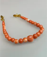 【希少】天然 桃珊瑚（ももさんご）羽織紐 13cm