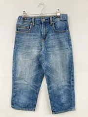 GapKids ギャップキッズ デニムパンツ 160cm ブルー クロップド・半端丈 無地 スタンダード ストレート レギュラー ヴィンテージ