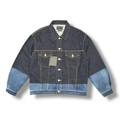 参考上代74800円 未使用 YOKE 24AW Laser Processed Denim Trucker Jacket レーザープリント加工デニムトラッカージャケット Gジャン ヨーク YK24FW0788B インディゴ 2 （99209A）のサムネイル