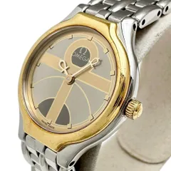 【OMEGA/オメガ】595.0101 デビル シンボル 腕時計 ステンレススチール/YG クオーツ シルバーシャンパン文字盤/シルバーブレス レディース 【中古】【真子質店】【GD】