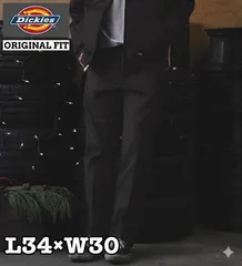 新品 W34 L30 ディッキーズ 874 オリジナルフィット ワークパンツ 黒