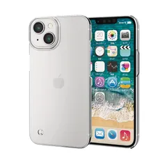 【新品】 エレコム iPhone 14 ケース カバー ハード 極薄 0.8mm スリム 軽量 頑丈 傷に強い ストラップホール付き クリア PM-A22APVCR