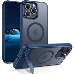 【新品】 iPhone14 Pro 用 ケース magsafe対応 耐衝撃 マグネット搭載 カメラレンズ保護付き マット仕上げ 黄ばみ防止 指紋防止 メタルキックスタンドケース 縦横両対応 アイホン14プロケース 米軍MIL規格 耐久性 アイホン 14pr 1