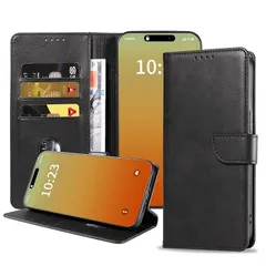 【新品】 適用 iPhone 14 Pro Maxケース 手帳型 iPhone 14Pro Max用 手帳型 ケース カバー PUレザー カード収納 財布型 耐衝撃 マグネット スタンド (iPhone14ProMax 用 手帳型)(ブラック) 0