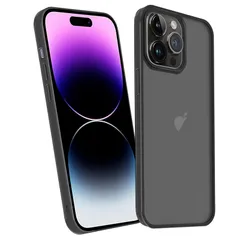 【新品】 KPNS スマホケース iPhone 14 Pro ケース 米軍MIL規格 肌触りも良い 半透明 耐衝撃 超軽薄 指紋防止 黄変防止 アイフォン14 Pro 保護 カバー（ブラック） 1